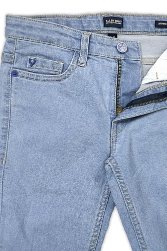 Image of Allen Solly Boys' Skinny Fit Jeans | Slim Denim Pants | Comfortable All-Day Feel | School & Casual Wear