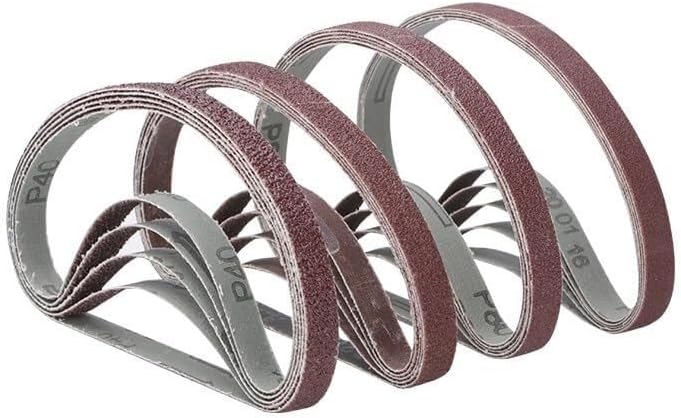 Sandpaper Sanding belts,sandblasting tools,5pcs 13x457mm Sanding Belts Abrasive Belt Sanding Band 40/60/80/120 Grit for Wood Soft Metal Polishing(5pcs Grit 40)