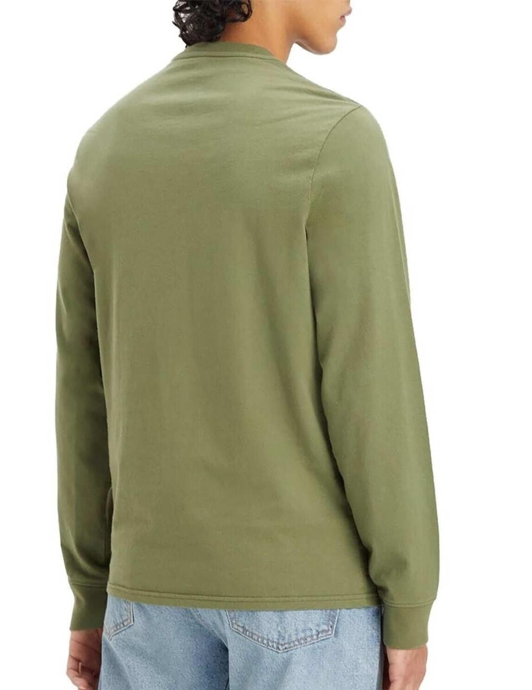 Levi's Mężczyźni Long-Sleeve Original Housemark Tee T-Shirt, Bluish Olive, S