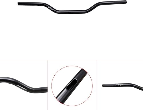 Miniatura 3 de POWERHAMES - Barra de arrastre para manillar recto 100% aluminio negro para Harley Davidson Street Bob Low Rider STDyna FXD Road King 1.0 pulgadas