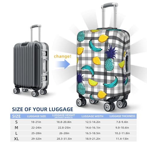 Hawaiian Pineapple Pattern Luggage Protector,Scratch Travel Suitcase Cover Suitcase Fits 18-32 Inch Luggage2