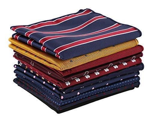 Driew 11 Pcs Men Suit Pocket Square Handkerchiefs with Assorted Pattern