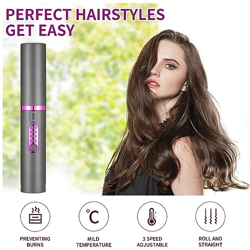 OBEST-Plancha-de-Pelo-Inalambrica2-en-1-Rizador-de-Pelo-Portatil-Mini-Viaje-InalambricoCalefaccion-Rapida-para-Cabello-liso-y-Brillante-RapidoTipo-C-Recargable