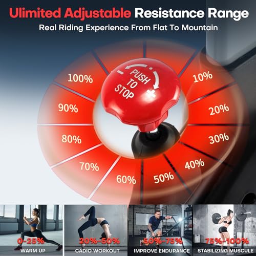 Exercise Bike, RIKSION Indoor Cycling Bike, Stationary Bike for Home, Indoor Bike with Silent Belt Drive, Heavy Flywheel, Comfortable Seat Cushion and Water Bottle Holder - Image 5