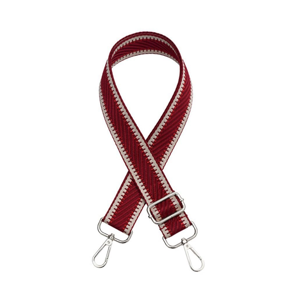 Whakano Tasriem, brede zakken, 5 cm, verstelbare schouderriem, om te wisselen, in lengte verstelbaar, 75-130 cm, doe-het-zelf accessoires voor tas, crossbody-tasriem, zilveren gesp, donkergrijs
