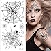 Supperb® Temporary Tattoos - Spiders and Spider Net Horror Cobweb Spider Halloween Tattoos (Horror Cobweb)