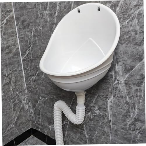Urinal sin agua de pared con manguera y plástico antisalpicaduras 3