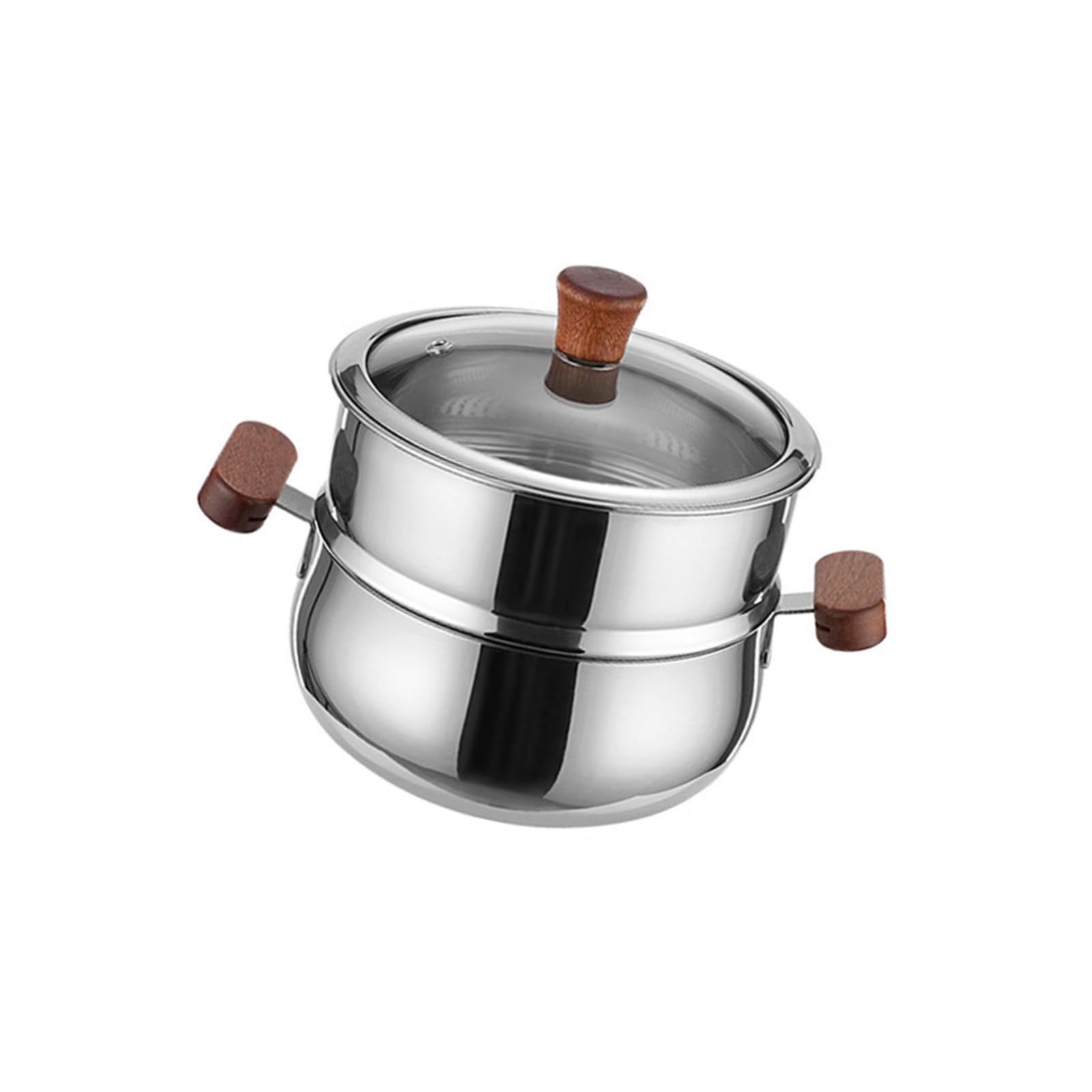 Xjdzineq Stainless Steel Stock Pots with Glass Lid Heatproof Handle Cookware for Soups and Stews Kitchen Cooking Tool Heatproof Handle Cookware