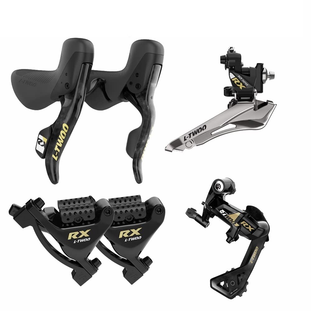 Desviadores RX 2x12 Velocidad Carretera Grava Bicicleta Fibra de Carbono Freno de Disco hidráulico Palanca de Cambios Delantero Trasero desviador 24 s Grupo de Bicicleta Desviador Trasero