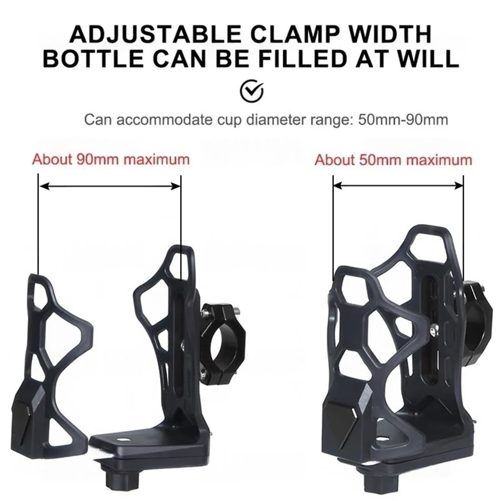 Flaschenhalter Motorrad Motorrad Tasse Halter Aluminium Einstellbar Für CRUISYM 300 GTS 300i GTS300i Für JOYMAX Z300 Für JETX 125 150 Für MAXSYM 400 TL500