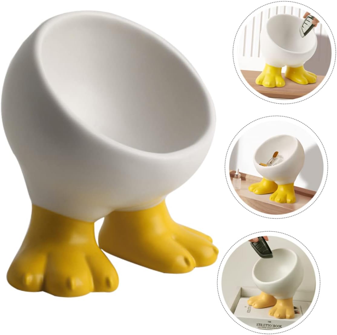 1pc Adorable Ceramic Storage Holder Creative Table Decoration for Home Unique Wedding Adornment Stylish Household Storage Decor for Entryway Office Porch