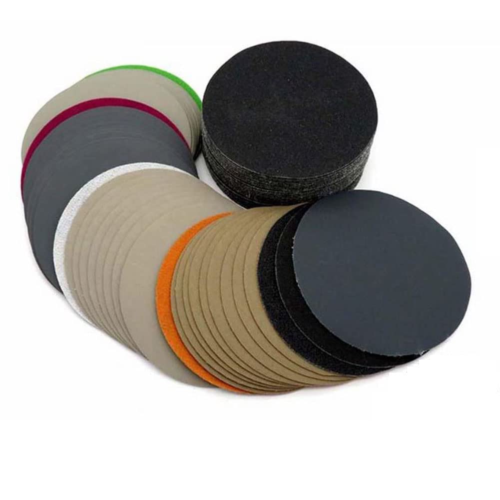 SPORTARC 50 dischi abrasivi da 75 mm, grana 400/600/800/1500/2000/2500/3000/4000/5000/7000, carta vetrata con gancio e anello