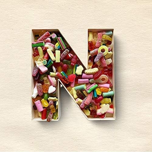 22cm DIY Wooden Fillable Letter N, Fillable Letters & Numbers Shapes