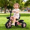 Lyefancy Kids Tricycle for 2-5 Years Old, Kids Trike with Basket and Removable Pedal, Toddler Tricycle 3 Wheel Bike Children Riding on Toys, Birthday for Boys Girls(Pink) #1