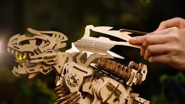 Amazon.com: MIEBELY 3D Wooden Puzzles for Adults - T-Rex Dinosaur