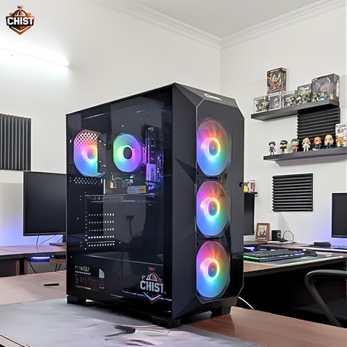 Image of CHIST Auro R56 Gaming PC | AMD Ryzen 5 5600 (6 Core, 12 Threads) | 16GB DDR4 RAM | 512GB NVMe SSD | WiFi & Bluetooth Card | Windows 11 Pro | Ready to Use Desktop (RTX 3050 6GB DDR6)