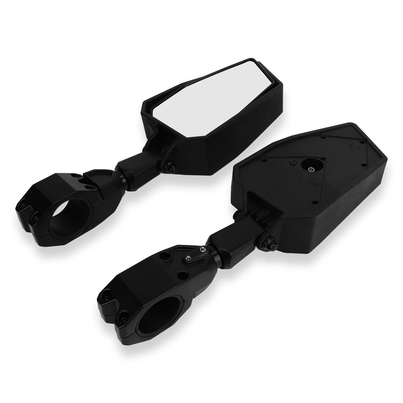 Rétroviseur Latéral UTV, Rétroviseurs Latéraux Réglables à 180 Degrés UTV Barre de Rouleau Ronde de 1,75'' Remplacement du Miroir UTV pour 800 900 1000 XP D'autres pièces automobiles