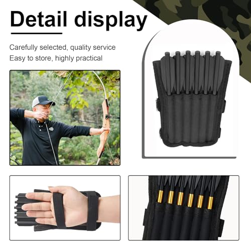 KURUGEILI Mini Crossbow Bolt Quiver Double-Sided Arm Guard Arrows Holder Can Hold 12pcs Mini Crossbow Arrows