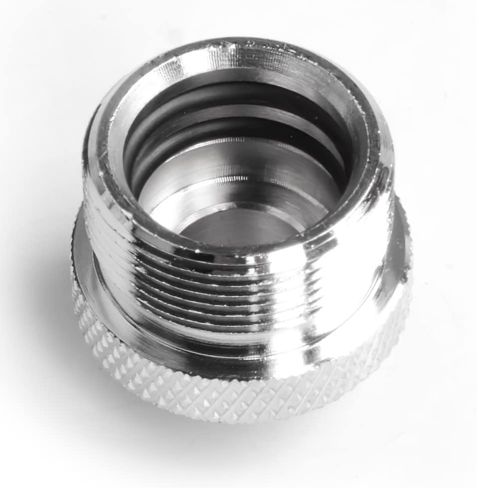 dracaena.io 6 Pack G1/4" Thread to 3/8" ID, 5/8" OD Compression Fitting for Soft Tubing, Soft Tube Connectors for Computer Water Cooling System,Silver
