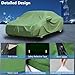 Waterproof Car Cover, for Wrangler 2 Door CJ YJ JK JL, All Weather Full Car Cover Snowproof Windproof Sun Dust UV Protection, Green