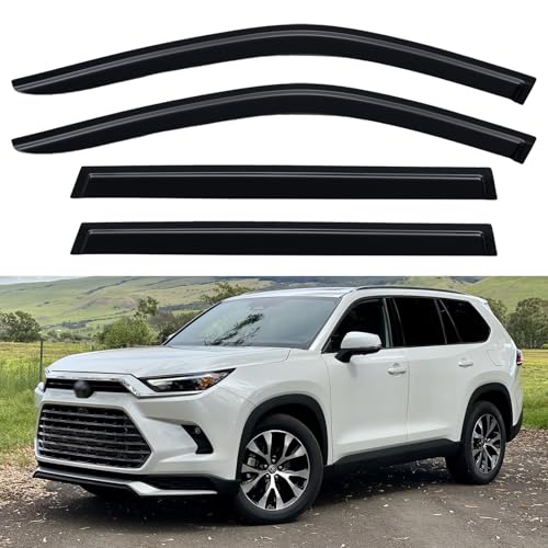 Image of Window Visors Rain Guards for 2024 2025 2026 Toyota Grand Highlander & Lexus TX, Out-Channel Window Vent Wind Deflectors Visors Shades