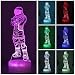 Dark Voyager Night Light Fortnit Game 3D Visual Lamp Arylic Crystal RGB Changeable LED Mood Lamp for Birthday Holiday Gift (Dark Voyager Crackle Base)