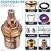 2 Pcs Brass Bathroom Sink Faucet Valve Stem – Hot and Cold Water, 1/2
