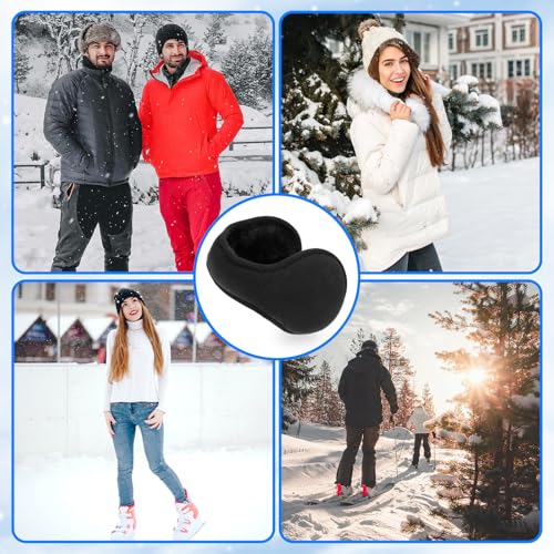 Winter Earmuffs Men and Women Big Soft Ear Warmers Cover Outdoor Warm Black Foldable Adjustable Ear Muffs - Thumbnail 7