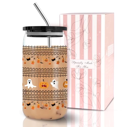 Unipinkart Hidden Message Coffee Mug –16oz Halloween Spooky Glass Cup,