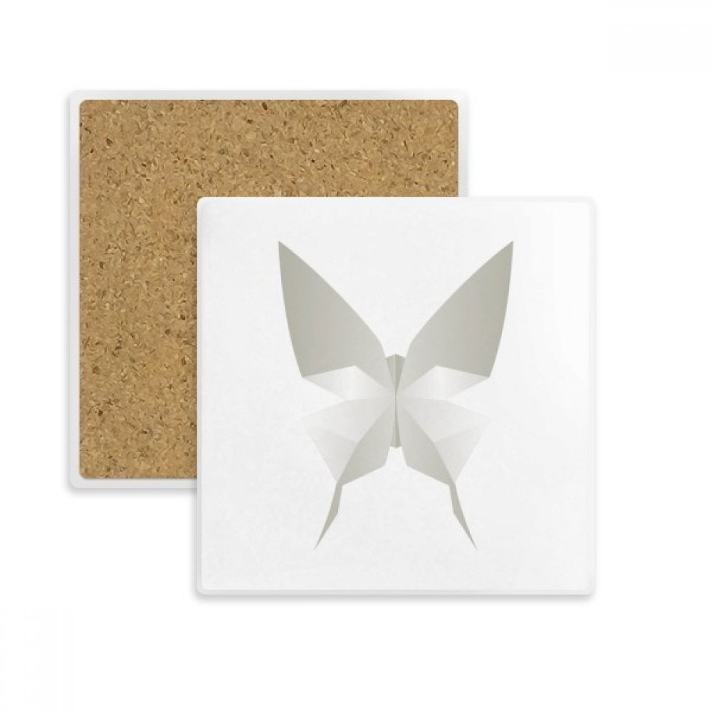 Dessous de verre carré papillon blanc origami, idée cadeau originale pour les proches
