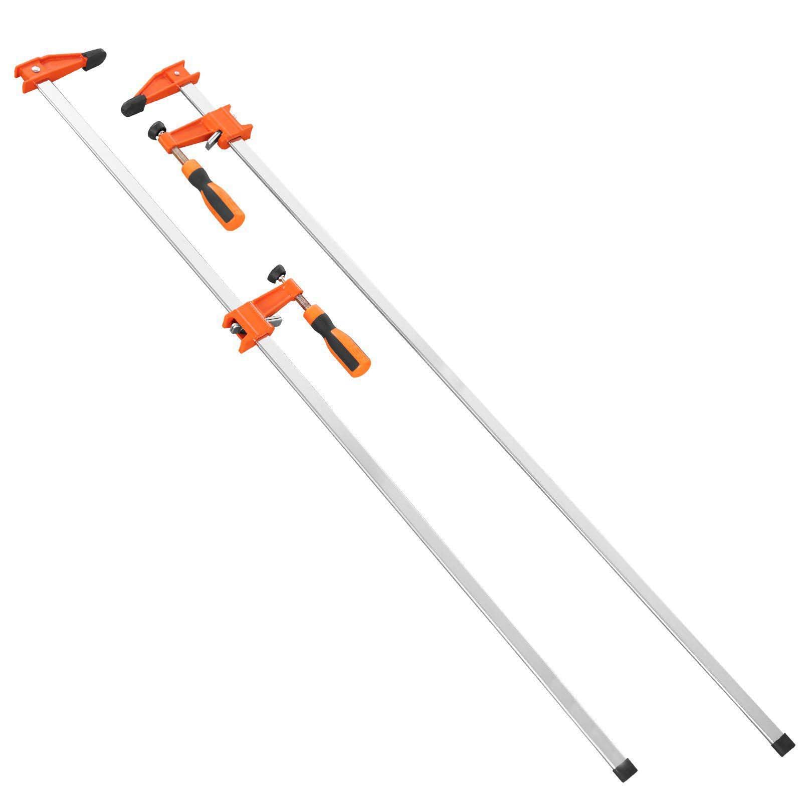 Hautfenm Orange Bar Clamps Or Woodworking, 36" Clamp/Spreader, Quick Clamp With 600 Lbs Load Limit, 2.5" Throat Depth, Wood Clamps Or Woodworking, Metal Working, 2-Pack, Size 2