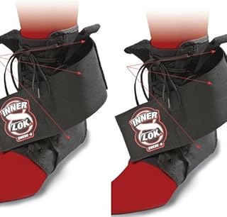 PAIR of Swede-O Inner Lok 8 Lace-Up Ankle Braces with patented internal figure eight straps, Black, X-Small