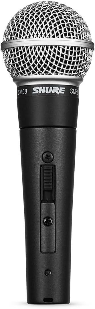 SM58SE Cardioid Dynamic Vocal Microphone with On/Off Switch, Pneumatic Shock Mount, Spherical Mesh Grille with Built-in Pop Filter, A25D Mic Clip, Storage Bag, 3-Pin XLR Connector