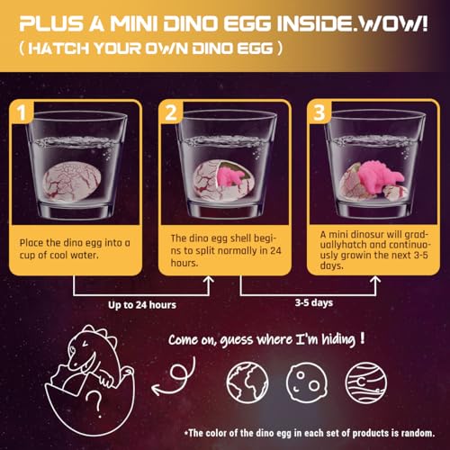 Image of PIBEX Gemstone Dig Kit, Dig up 15 Rocks & Minerals from Earth Moon Mars, Solar System Planets Geology Science Set, Space Rock Mining Toys for Kids, STEM Gift for Boys & Girls Age 6-8-12
