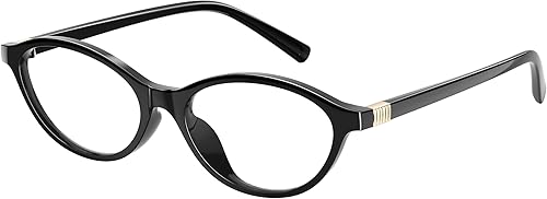 Gafas de luz azul para mujer - Gafas de bloqueo de luz azul con marco ovalado pequeño de moda para juegos/computadora