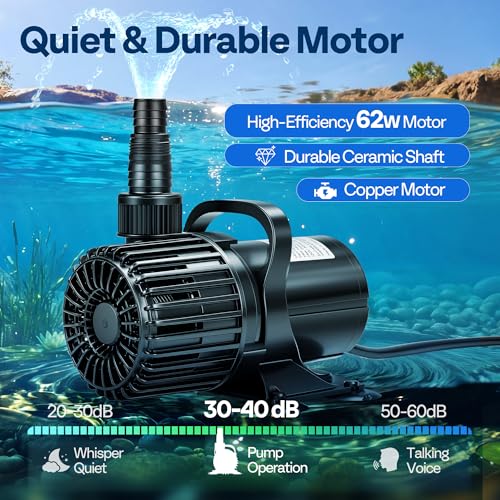 VIVOHOME Electric 62W 1100GPH Submersible Water Pump for Koi Pond Pool Waterfall Fountains Fish Tank and Aquarium by VIVOHOME - Used condition - Image 4