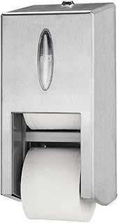 Distributore di doppio rotolo di carta igienica Tork Midi T7 in acciaio inossidabile, alta capacitÃ , 472019
