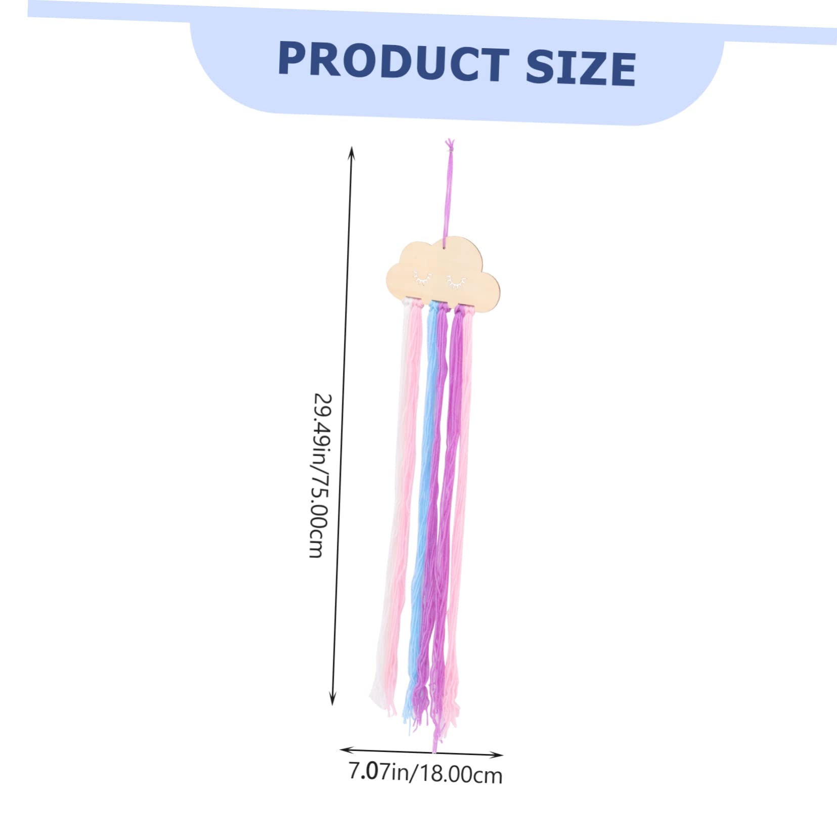 Yardwe 2Pcs Cloud Shaped Hair Bow Clips Holder for Yarn Wall Hanging Hairpin Organizer for Nursery Decoration and Hair Bow Storage