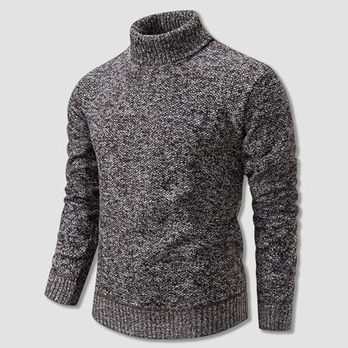 Men's Turtleneck Sweater Slim Fit Pullover Sweater Long Sleeve Knit Sweater Winter Thermal Pullover Casual Warm Sweater2