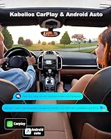 DAB/DAB+ 6,36 Zoll 1 DIN Autoradio mit Drahtlosem CarPlay & Android Auto, Schnellladung, Drahtloser Spiegel-Link, Voice Control, AHD Rückfahrkamera & Mikrofonunterstützung/DSP/SUB/AUX/AM/FM/RDS – Ansicht 4