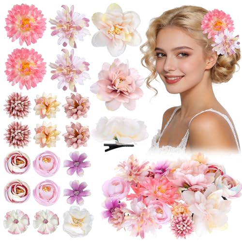 Pinzas de Pelo Florales Boho Yolyoo 21 Pcs miniatura 1