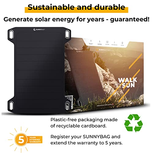 Sunnybag Leaf Mini | Portable Solar Charger With 5 Watts Power | Eco-Friendly Charging With Solar Energy On The Go | Ultra-Light And Waterproof | Usb Port | Outdoor Phone Charger For Hiking, Camping #TOP4