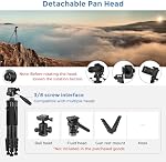 Camera Tripod Stand, LINKCOOL 74 Inch Tall Tripod for Camera Canon Nikon Sony - Lightweight Aluminum Tripod Camera Stand with Detachable Head, Remote Shutter & Phone Mount for Vlog Live Streaming