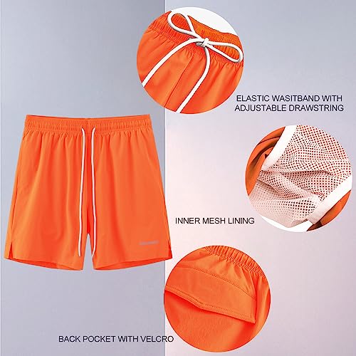 Image of HODOSPORTS Mens Swim Trunks 7 inch Quick-Dry Swim Shorts with Mesh Lining and Pockets