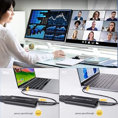 SoNNeT DisplayLink USB-C to Dual 4K 60Hz HDMI Adapter