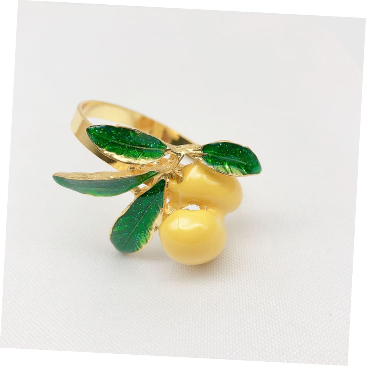 MAGICLULU 12stücke Zitronen Serviettenringe Für Hochzeiten Und Partys Dekorative Napkin Buckles Für Hawaiianische Feiern Tischdekoration Leuchtendem