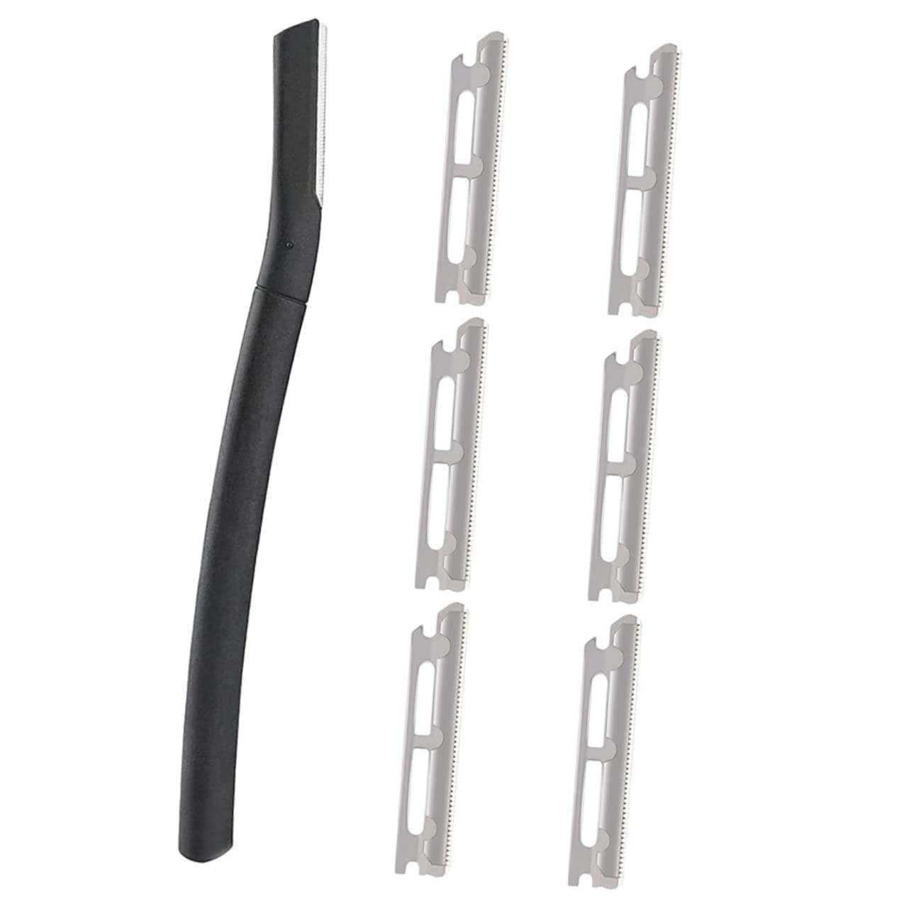 Mikinona Mini Eyebrow Razor Set 6 Replacement Blades Travel-friendly for Women Face Brow Shaver Protective Case