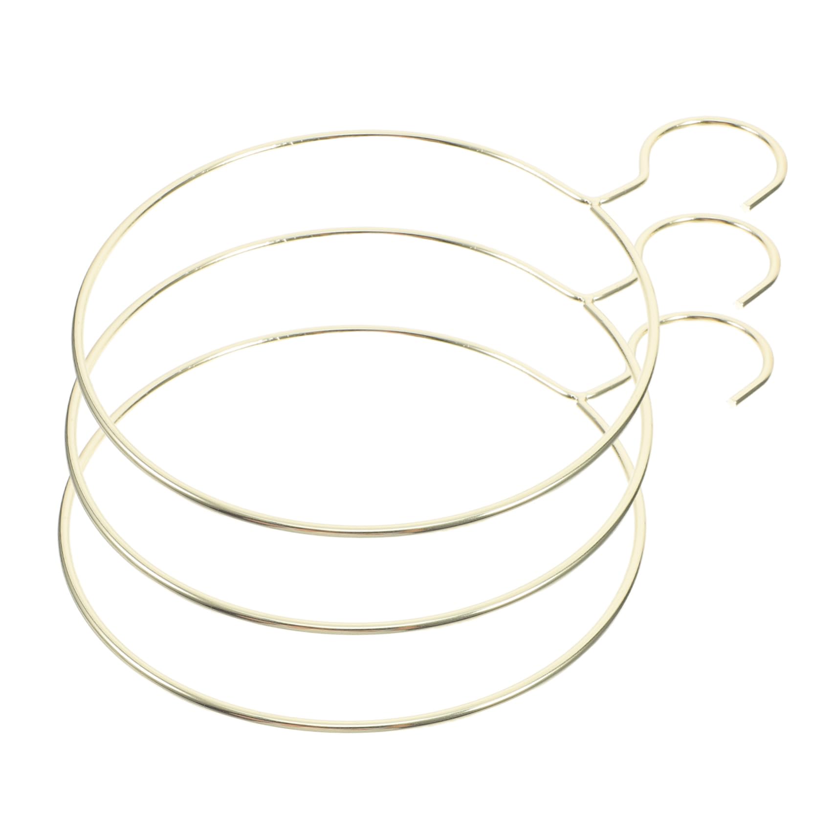 Cabilock 3pcs Metal Scarf Hangers Sturdy Round Wire Clothes Rack for Organizing Ties Scarves and Belts Elegant Nordic Design for Closet Bedroom and Bathroom Storage