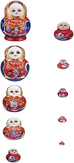 STAHAD 1 Conjunto De Artesanato Em Madeira Matryoshka Brinquedos De Empilhamento De Madeira Bonecas Russas Boneca De Aninhamento Russa Bonecas Matryoshka Empilhamento De Madeira Conjunto