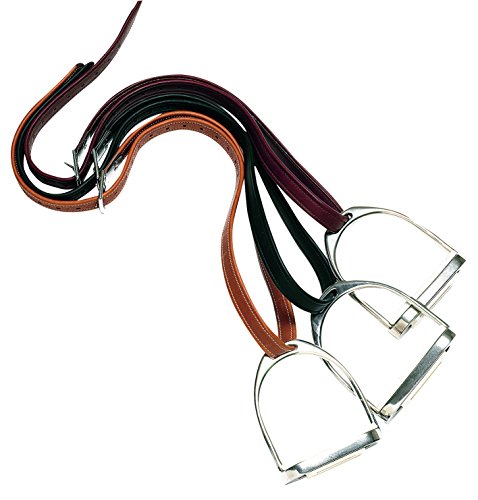 Etrivières Bates Exclusive havane 137 cm en cuir de qualité supérieure